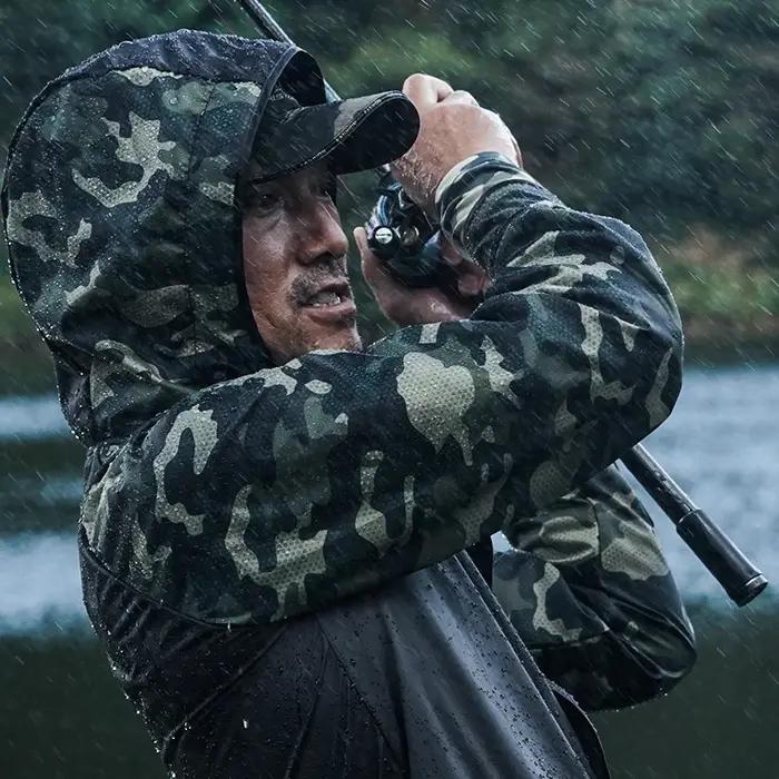 HISTAR-Imperméable de pêche de type long, imperméable et léger, matériau de gril Oxford, tissu TPU s