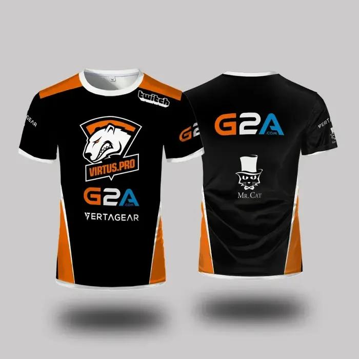 T-shirt Virtus.Pro respirant pour hommes et femmes, vêtements d'été décontractés à col rond pour le sport en plein air occasions spéciales
