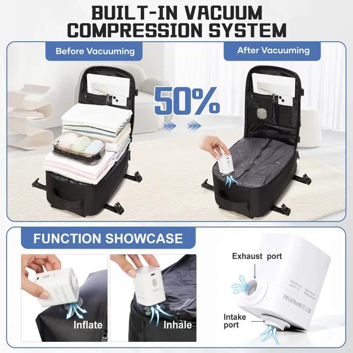 Sac de rangement sous vide, sac à dos Ryanair 40x30x20, sac à dos sous vide, sac à dos de voyage pou