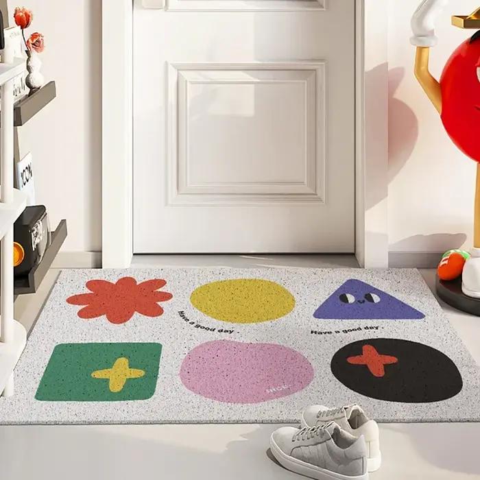 Tapis d'exterieur en polymere dessin anime decoration maison bienvenue entrée maison occassions speciales cadeau amusant durable resistant elements