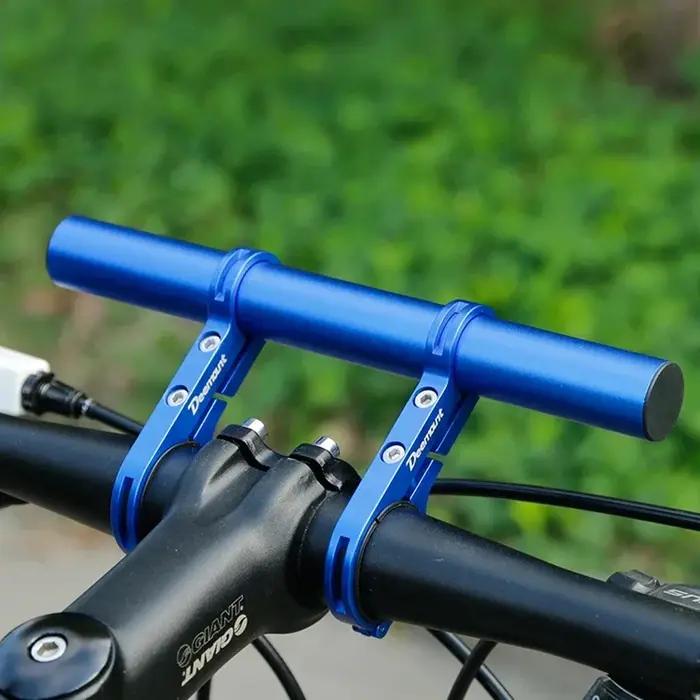 Support étendu de guidon de vélo pour VTT et vélos de route et de montagne avec intégration de phare pour une meilleure sécurité et confort maximal