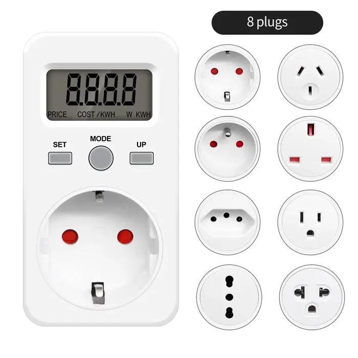 Wattmètre numérique 220V 110V AC, compteur de consommation d'électricité, compteur d'énergie, prise