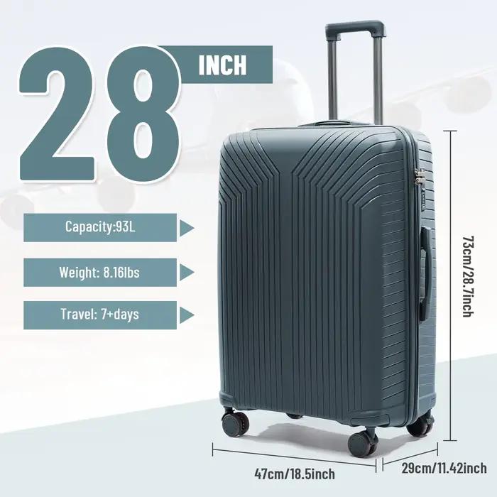Valise de voyage 2024 nouvelle grande capacité bagages roulants Durable TSA valise cabine à main 20/