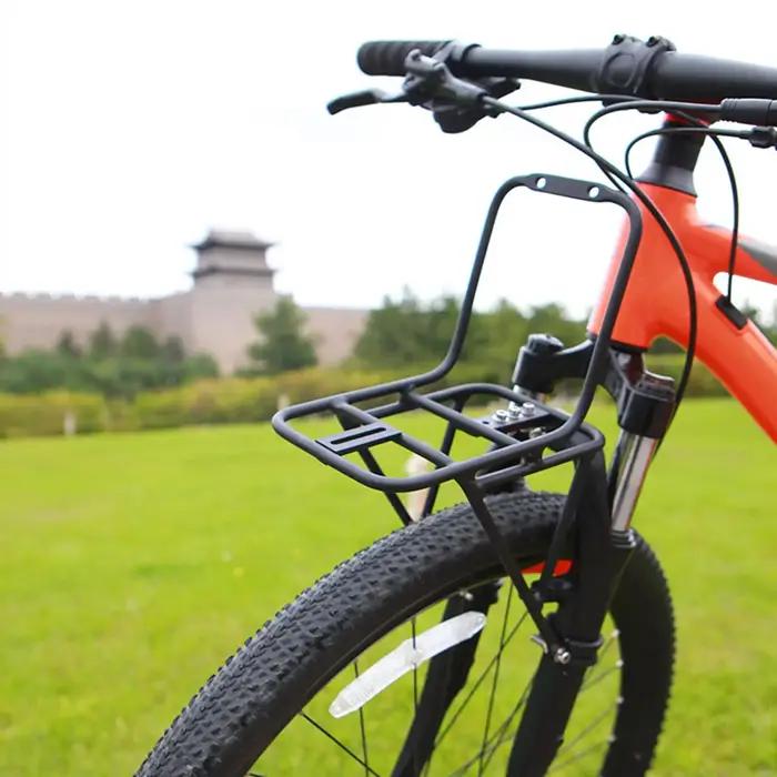 Porte-bagages avant de vélo en alliage d'aluminium pour VTT et vélo de route support de transport bagages pique-niques confort sécurité randonnée voyage