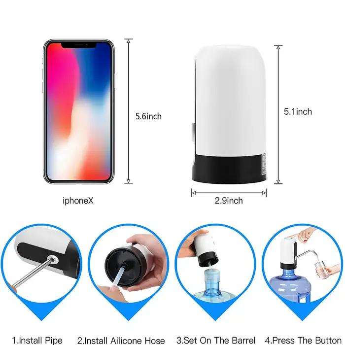 Distributeur de bouteille d'eau à interrupteur automatique, chargement USB, distributeur de boisson