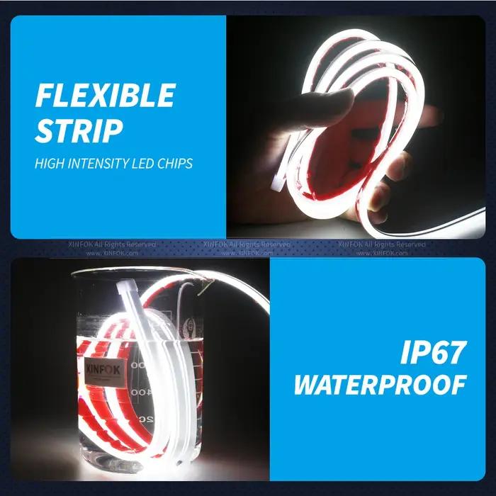 Top Led feux de capot de voiture bande de phare universelle lampes d'ambiance décoratives de voiture