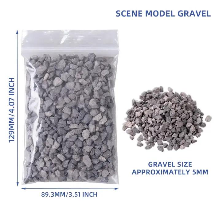 Kits de sol de roches naturelles miniatures en gravier réaliste, pour la fabrication de modèles de b