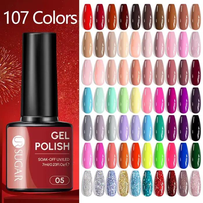 UR SUGAR 7ML Gel à ongles Fresh Macaron 107 couleurs, tout pour la manucure, semi-permanent, à retir