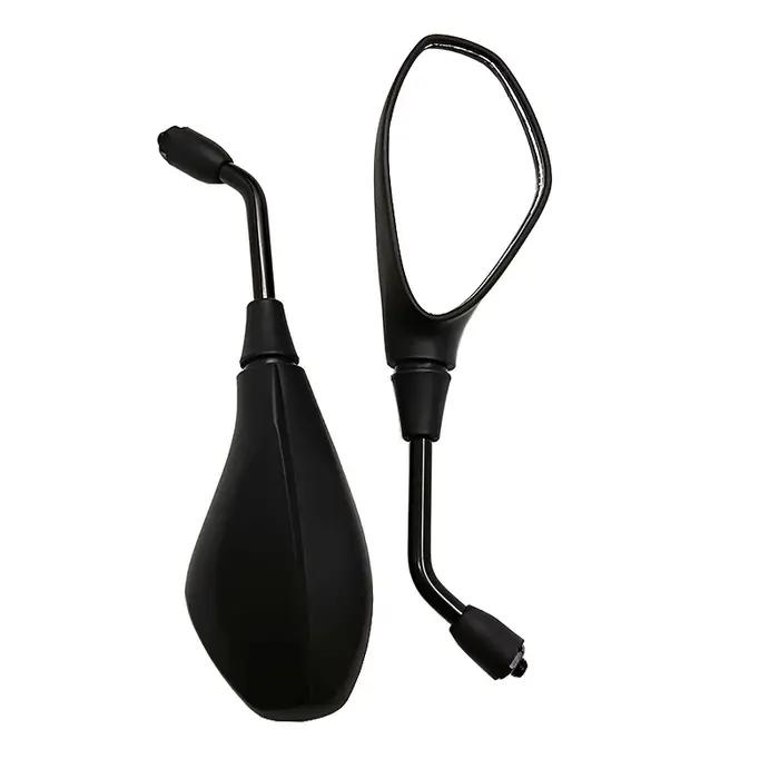 Rétroviseurs de moto, rétroviseur latéral d'extrémité de guidon noir pour Scooters ATV vélos motos 2