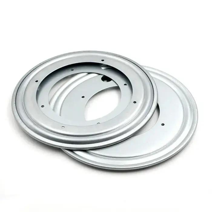 5.5/8/9/12 pouces couleur argent robuste forme ronde galvanisé paresseux Susan plateau tournant robu