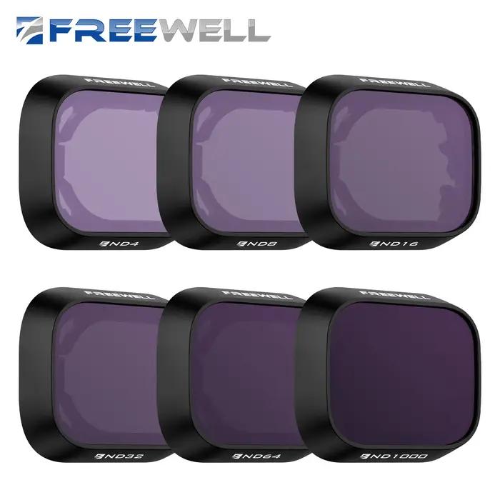 Freewell Professional Drone ND filtre , Accessoires de filtre pour DJI Mini 3, Mini 3 Pro, ND4, ND8,