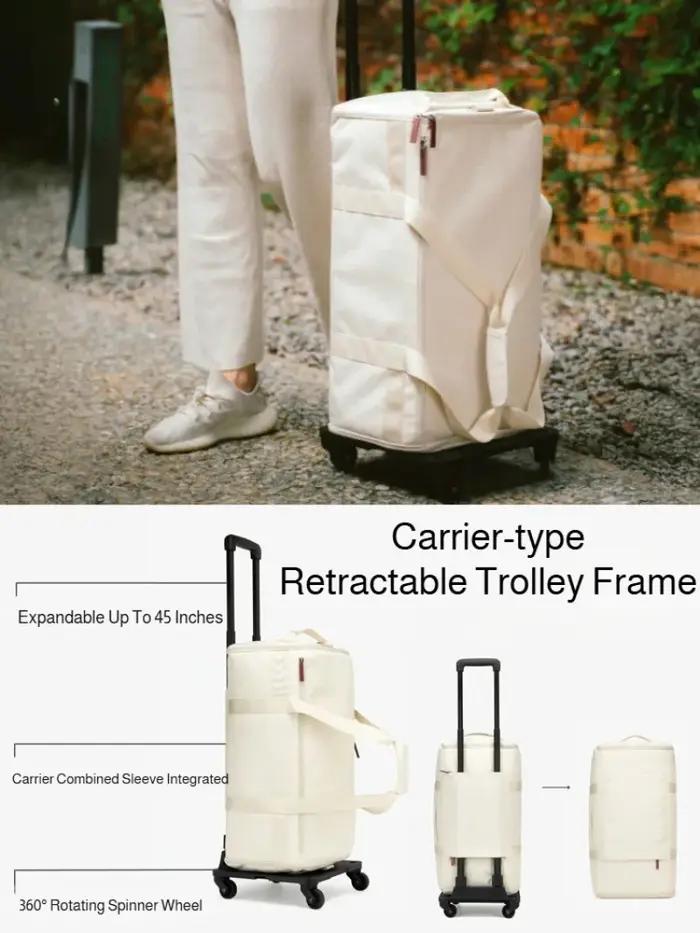 Nouveau sac de voyage multifonctionnel avec chariot, simple, grande capacité, sac de sport à double