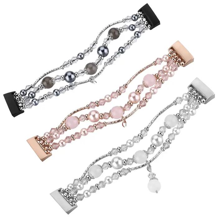Bracelet de montre de mode pour Fitbit Charge 4 3 bandes pour femmes Charge 5/6 bracelets avec bijou
