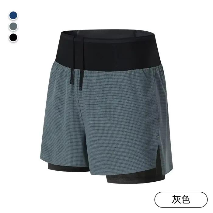 Short de course homme 2 en 1 Marathon Fitness court Gym homme basket-ball pantalon d'entraînement mu
