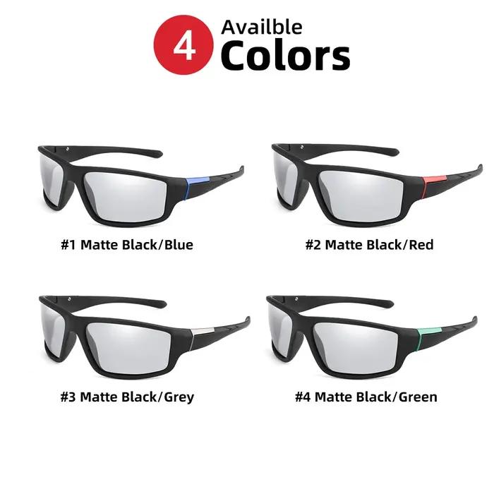 Lunettes de soleil photochromiques pour hommes, lunettes de sport noires mates pour le cyclisme, lun