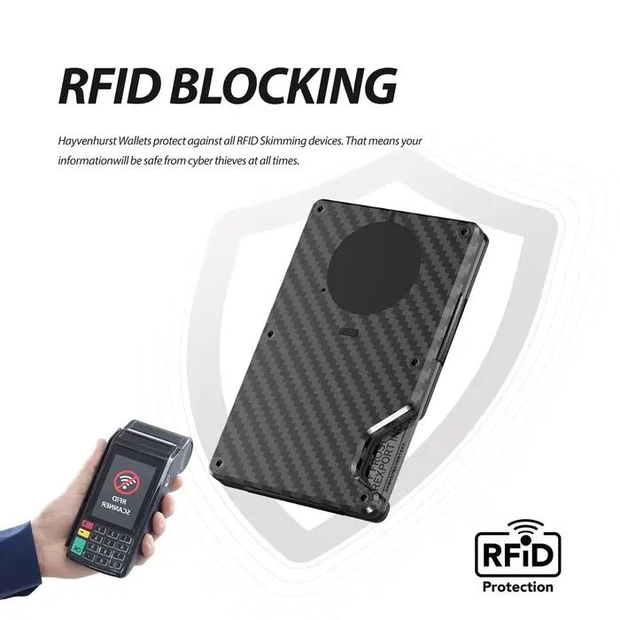 Le portefeuille intelligent fonctionne avec Apple Find My APP, portefeuille mince bloquant RFID, por