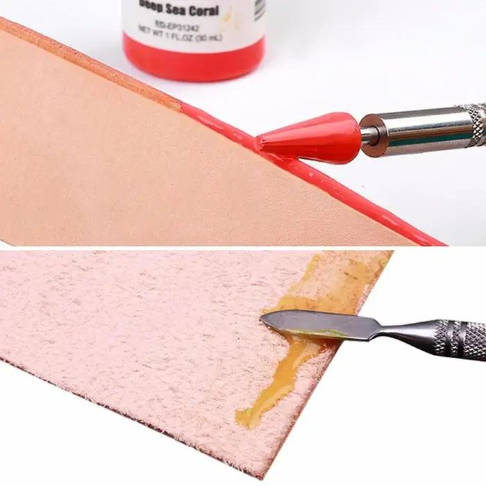 Stylo applicateur de embauà l'huile pour bord en cuir, rouleau de peinture rapide, outil artisanal,