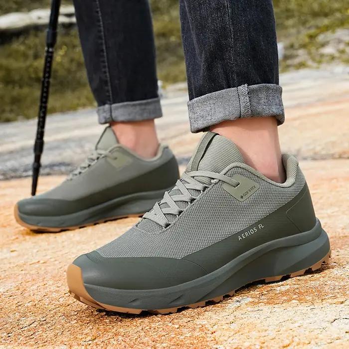 Chaussures randonnée montagne antidéparantes imperméables - Baskets caoutchouc résistantes pour camping et marche