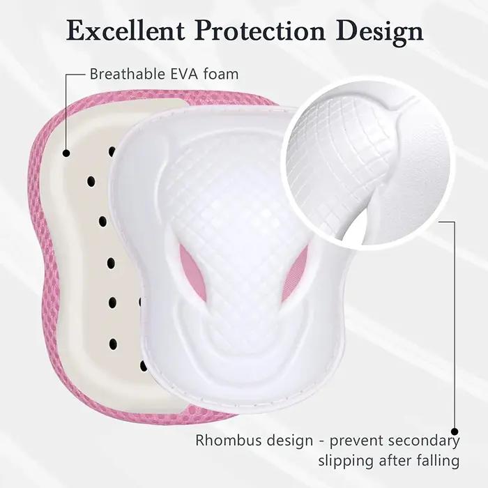 Ensemble d'équipement de protection 6 en 1 pour enfants/jeunes, genouillères pour enfants, coudières