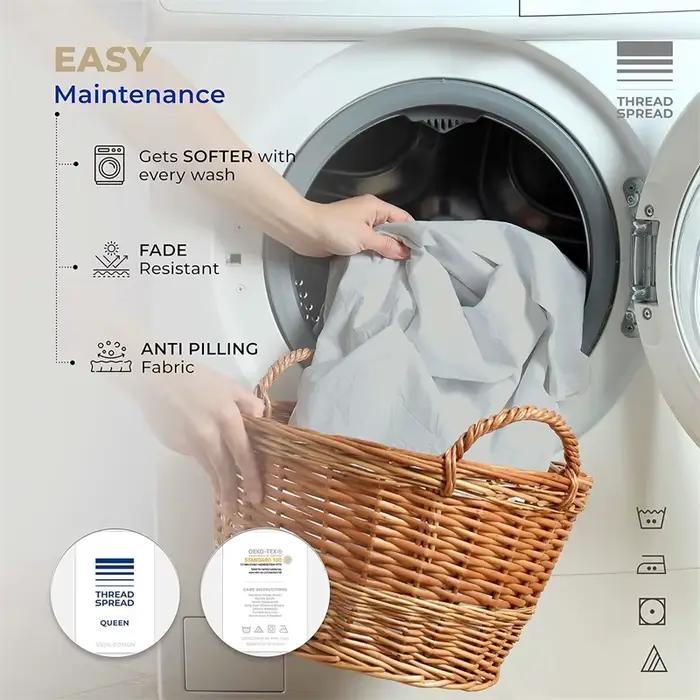 Draps de lit 100% coton égyptien, linge de lit pour la maison, drap-housse 1000 fils avec bande élas