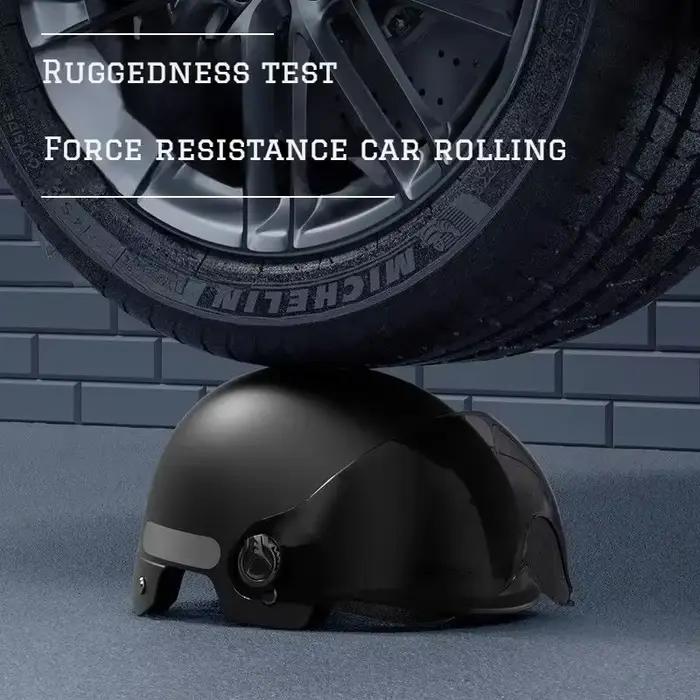Casque de Sécurité pour Vélo Électrique avec Lunettes Intégrées Design de Dessin Animé Convient aux Hommes Femmes Enfants Adultes Protection Visibilité Sécurité sur Route Piste Cyclable