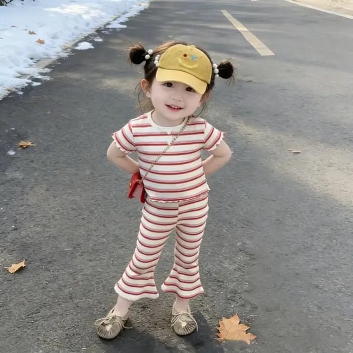 Nouvel ensemble d'été 2026 Bear Leader pour filles, style coréen, mignon, décontracté, avec t-shirt