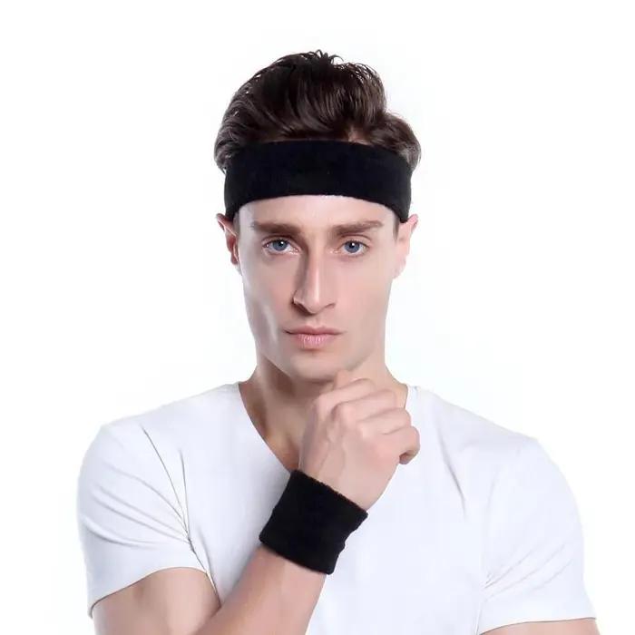 WOSWEIR-Bandeau élastique en coton pour le sport, le basket-ball, le fitness, le volley-ball, le ten