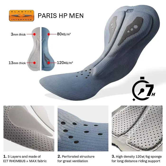 Short cyclisme hommes RION cuissard rembourré longue distance VTT coupe ajustée interface élastique