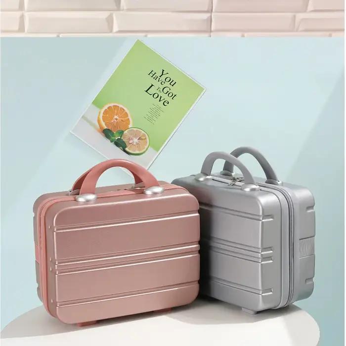 Petite valise de voyage pour femme, sac à cosmétiques, matériau compressif, neuf, taille 30 cm-15,5