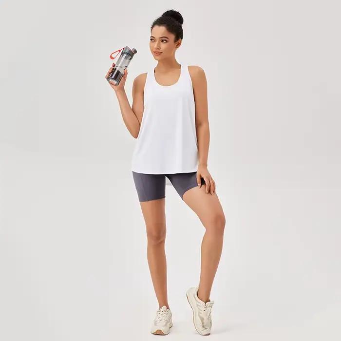 Femmes Gym Yoga Gilet Athlétique Fitness Sport Débardeurs Séchage Rapide Chemisier De Course Hauts D