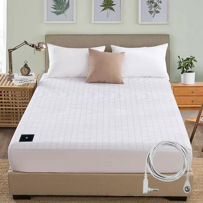 MAXSHARER Drap-housse de mise à la terre Coton biologique avec fibre d'argent conductrice Drap-houss