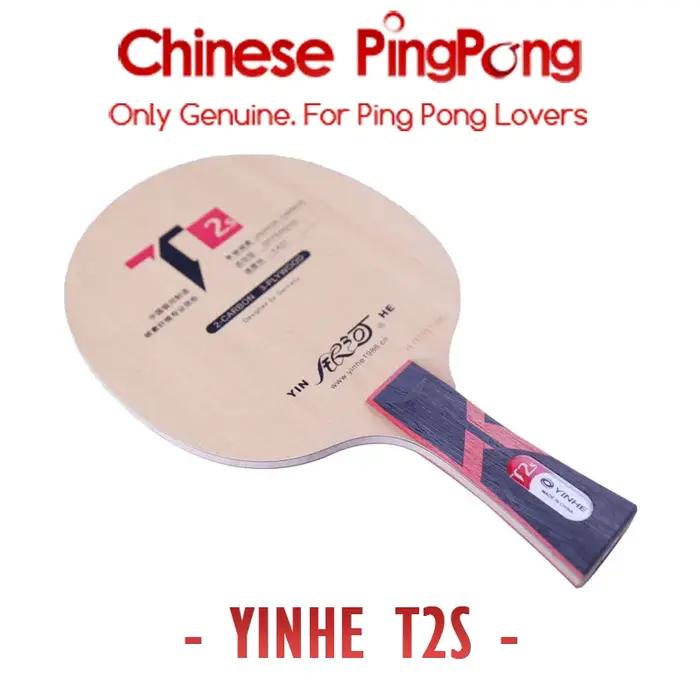 Original YINHE T2 S Hinoki carbone lame de Tennis de Table raquette boucle offensive T2S T-2S vitess