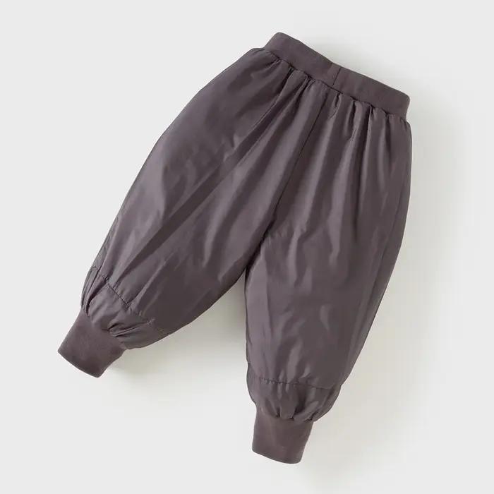 Dave Bella filles vers le bas pantalon automne hiver bébé taille élastique en peluche pantalon imper