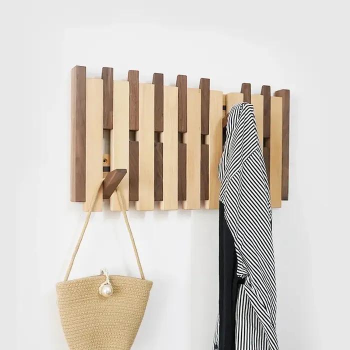 Organisateurs de vêtements muraux avec cintres crochets supports de rangement pour châles doubles nucléos vêtements T1 spanrooms chapeaux sacs manteaux salle de boue dressing professionnel personnel