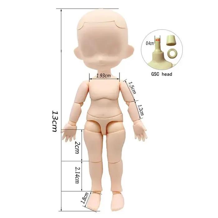 Corps OB11 ou tête cgc rose/normal/blanc/coffe peau corps 1/12 Bjd poupée accessoires habiller jouet