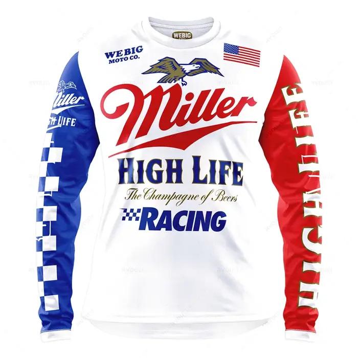 Maillot de cyclisme pour hommes, maillot de moto, hors route, VTT, VTT, BMX, Motocross, camping, pêc