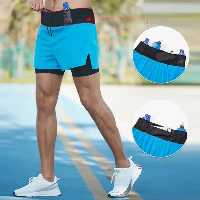 Double pont en plein air Marathon basket-ball course hommes gymnase Fitness course Shorts séchage ra
