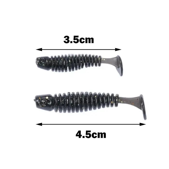 OUTKIT 10 pièces/lot Wobblers mini pêche leurres souples en caoutchouc appâts souples 3.5 cm/4.5 cm