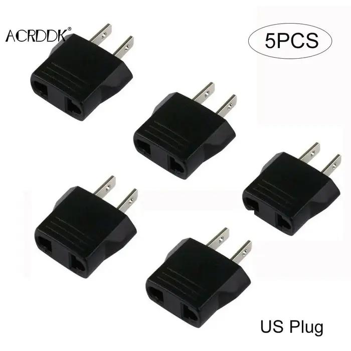 Adaptateur de Conversion 110V à 220V, 5 pièces, prises ue/US, adaptateur de voyage, convertisseur po