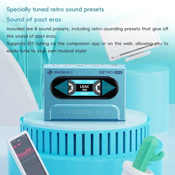 Snowsky/FiiO RETRO NANO Bluetooth DAC et amplificateur casque, LDAC/aptX Adaptive/aptX LL avec 3,5 m