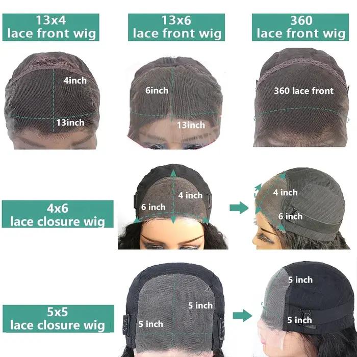 Perruque Lace Front Wig Body Wave Brésilienne Naturelle, Cheveux Humains, Pre-Plucked, 4x4, 13x4, 13