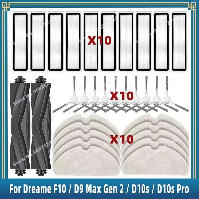 Pièces de Rechange Compatibles pour ( Dreame F10 RLF11SA / D9 Max Gen 2 RLD34GA / D10s RLS3L / D10s