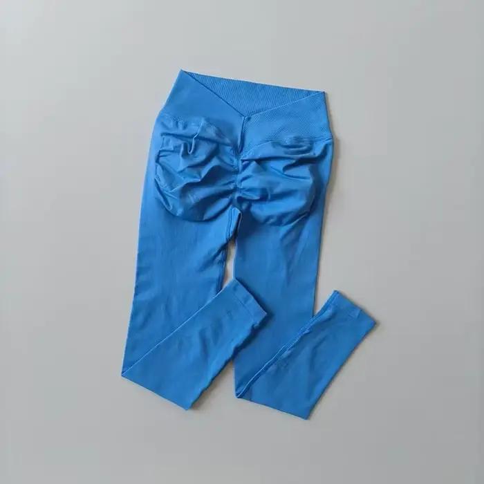 Pantalon de Yoga taille haute, Sexy, bout de pêche, sans couture, sport, Fitness, levage des fesses,