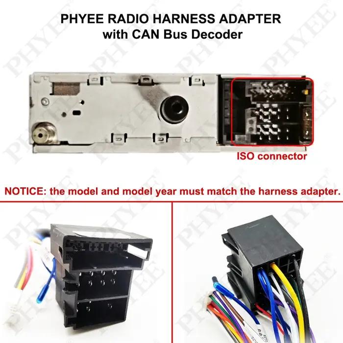Décodeur de bus CAN de harnais mini-ISO, rétention SWC RCA P&P 16 broches Android, pour Fiat 500 200