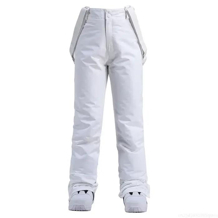 Pantalons de neige glacée pour femmes et hommes robustes résistants à l'eau et à la neige vêtements de snowboard en plein air pantalons à bretelles combinaison de ski imperméable 10K
