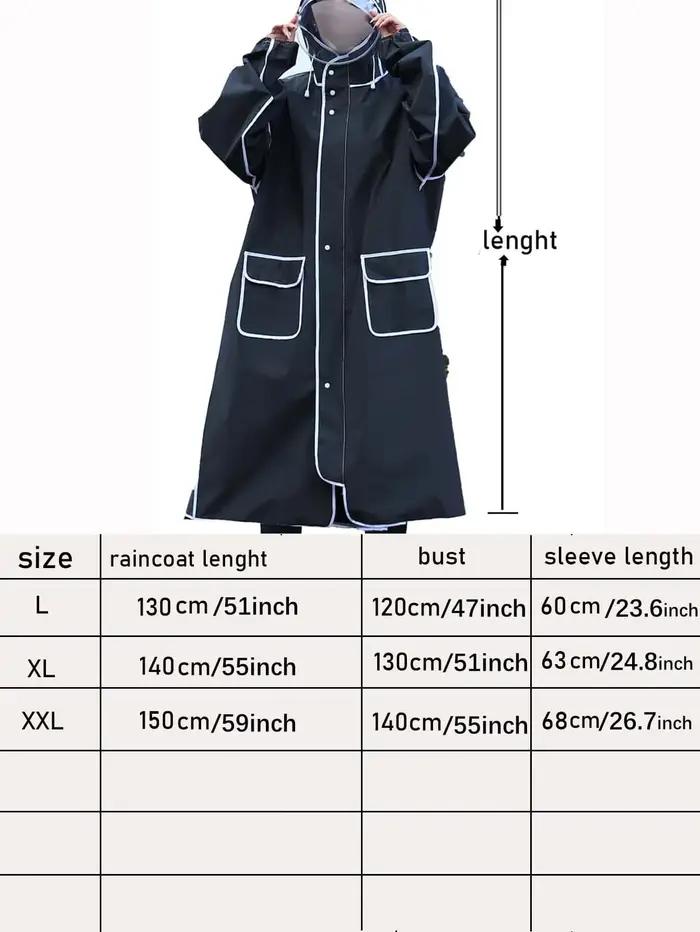 Long imperméable tout le corps résistant à la pluie vélo électrique unique femme mâle mode étudiant