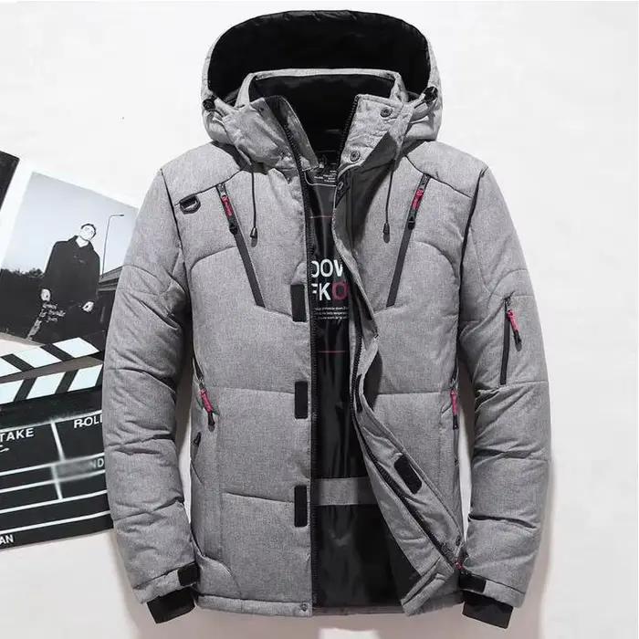 -20 degrés doudoune mâle hiver Parkas hommes blanc canard doudoune à capuche extérieur épais chaud r