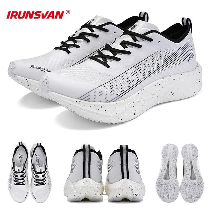 IRUNSVAN-HEAT 2024 Carbon Plate Sneakers pour hommes et femmes, Chaussures de course sur sentier, Ch