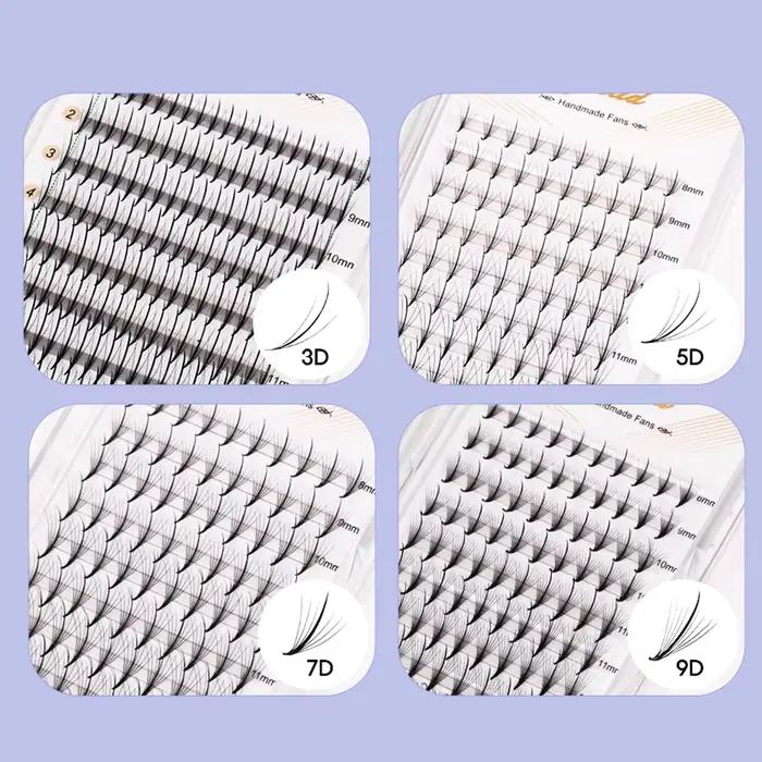 AGUUD cils vaporeux préfabriqués russie ventilateurs de Volume Extension de cils 3D/5D/7D/9D Sandwic