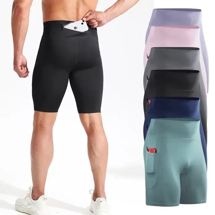 Shorts de sport homme poches gym cyclisme randonnée football entraînement fitness